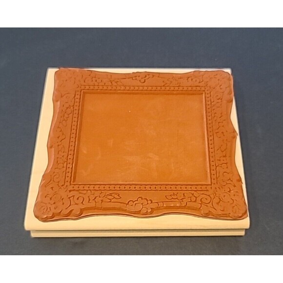 Posh Impressions 1995 Frame Boarder 4.5” X 4” Rubber Wood Stamp NEW - Picture 6 of 6